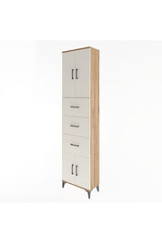 Arges Dolap Tek Raflı 3 Çekmeceli 4 Kapaklı 60x30x243 - S32M073V7A