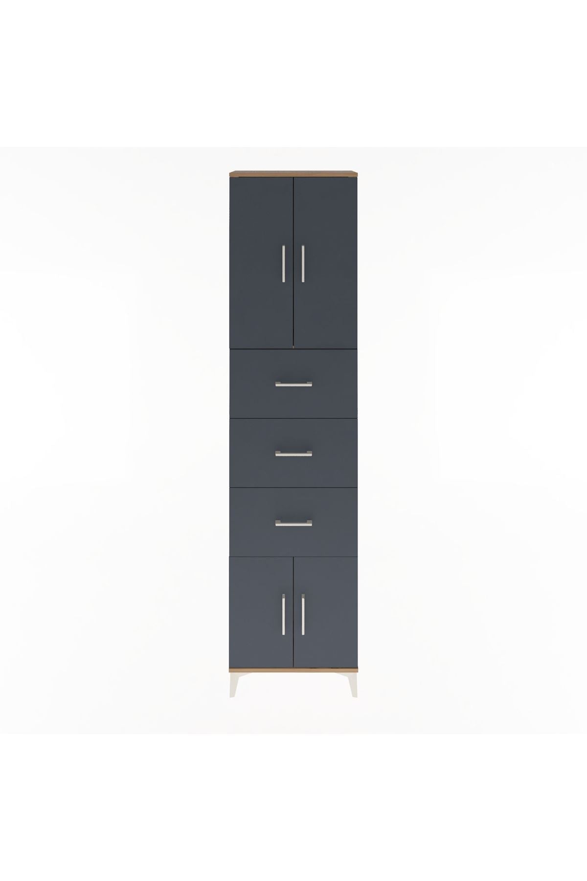 Arges Dolap Tek Raflı 3 Çekmeceli 4 Kapaklı 60x30x243 - S32M073V8A