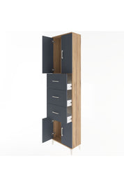 Arges Dolap Tek Raflı 3 Çekmeceli 4 Kapaklı 60x30x243 - S32M073V8A