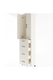 Arges Dolap Tek Raflı 4 Çekmeceli 2 Kapaklı 60x30x243 - S32M074V1A