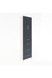 Arges Dolap Tek Raflı 4 Çekmeceli 2 Kapaklı 60x30x243 - S32M074V2A