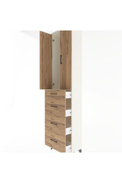 Arges Dolap Tek Raflı 4 Çekmeceli 2 Kapaklı 60x30x243 - S32M074V3A