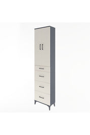 Arges Dolap Tek Raflı 4 Çekmeceli 2 Kapaklı 60x30x243 - S32M074V4A
