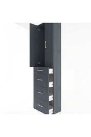 Arges Dolap Tek Raflı 4 Çekmeceli 2 Kapaklı 60x30x243 - S32M074V5A