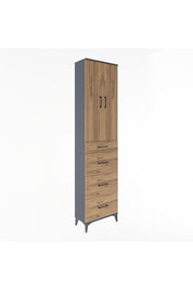 Arges Dolap Tek Raflı 4 Çekmeceli 2 Kapaklı 60x30x243 - S32M074V6A