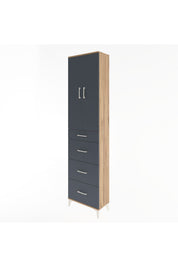 Arges Dolap Tek Raflı 4 Çekmeceli 2 Kapaklı 60x30x243 - S32M074V8A