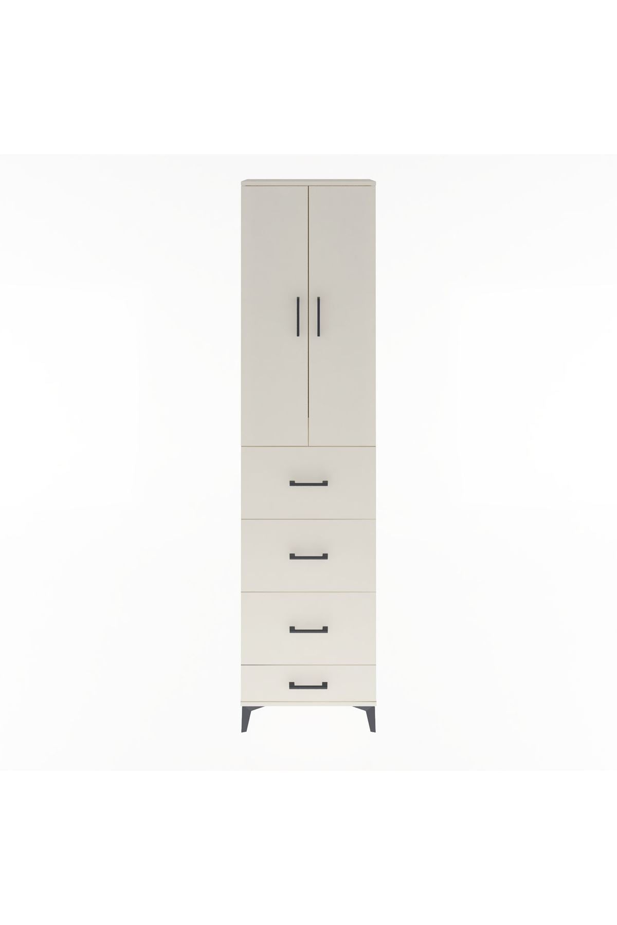 Arges Dolap Tek Raflı 4 Çekmeceli 2 Kapaklı 60x30x243 - S32M075V1A