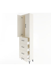 Arges Dolap Tek Raflı 4 Çekmeceli 2 Kapaklı 60x30x243 - S32M075V1A
