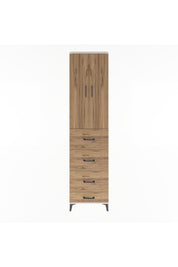 Arges Dolap Tek Raflı 4 Çekmeceli 2 Kapaklı 60x30x243 - S32M075V3A