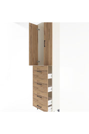 Arges Dolap Tek Raflı 4 Çekmeceli 2 Kapaklı 60x30x243 - S32M075V3A