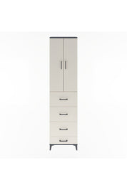 Arges Dolap Tek Raflı 4 Çekmeceli 2 Kapaklı 60x30x243 - S32M075V4A
