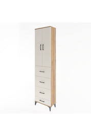 Arges Dolap Tek Raflı 4 Çekmeceli 2 Kapaklı 60x30x243 - S32M075V7A