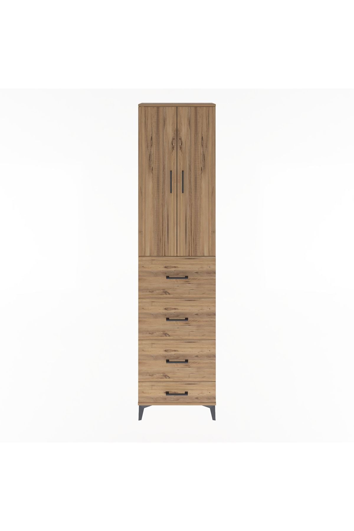 Arges Dolap Tek Raflı 4 Çekmeceli 2 Kapaklı 60x30x243 - S32M075V9A
