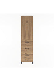 Arges Dolap Tek Raflı 4 Çekmeceli 2 Kapaklı 60x30x243 - S32M075V9A