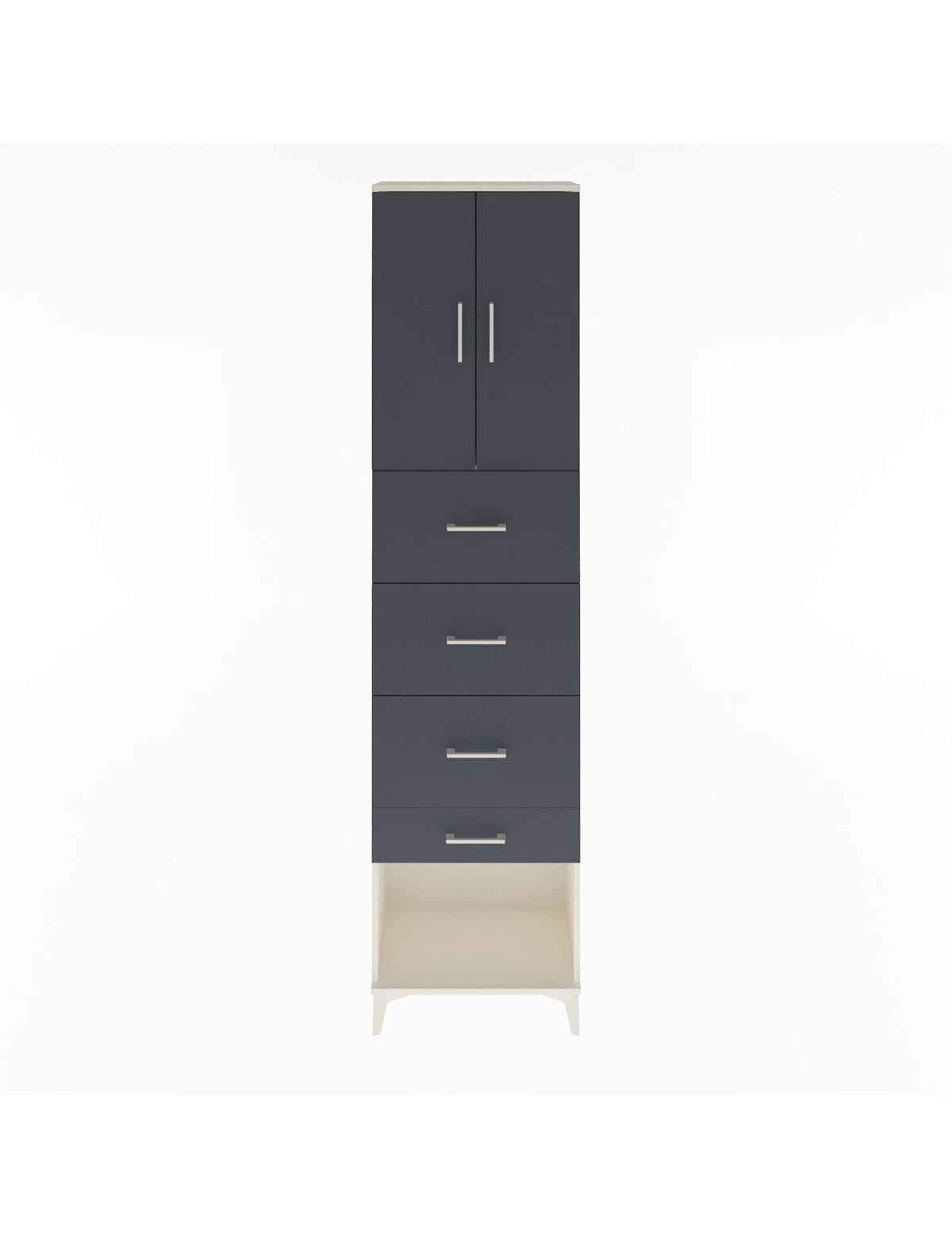 Arges Dolap Tek Raflı 4 Çekmeceli 2 Kapaklı 60x30x243 - S32M076V2A