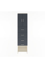 Arges Dolap Tek Raflı 4 Çekmeceli 2 Kapaklı 60x30x243 - S32M076V2A