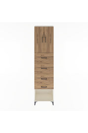 Arges Dolap Tek Raflı 4 Çekmeceli 2 Kapaklı 60x30x243 - S32M076V3A