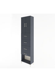 Arges Dolap Tek Raflı 4 Çekmeceli 2 Kapaklı 60x30x243 - S32M076V5A
