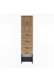 Arges Dolap Tek Raflı 4 Çekmeceli 2 Kapaklı 60x30x243 - S32M076V6A