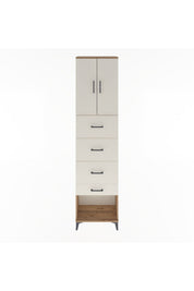 Arges Dolap Tek Raflı 4 Çekmeceli 2 Kapaklı 60x30x243 - S32M076V7A