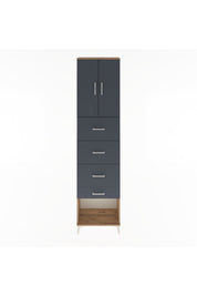 Arges Dolap Tek Raflı 4 Çekmeceli 2 Kapaklı 60x30x243 - S32M076V8A