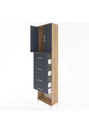 Arges Dolap Tek Raflı 4 Çekmeceli 2 Kapaklı 60x30x243 - S32M076V8A