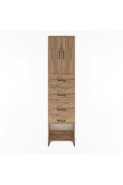 Arges Dolap Tek Raflı 4 Çekmeceli 2 Kapaklı 60x30x243 - S32M076V9A