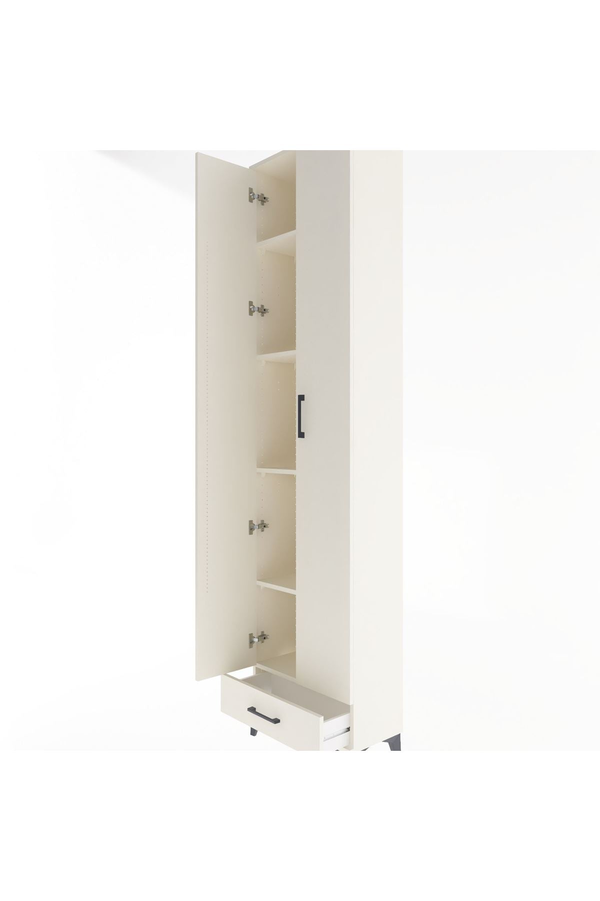 Arges Dolap 5 Raflı Tek Çekmeceli 2 Kapaklı 60x30x243 - S32M077V1A