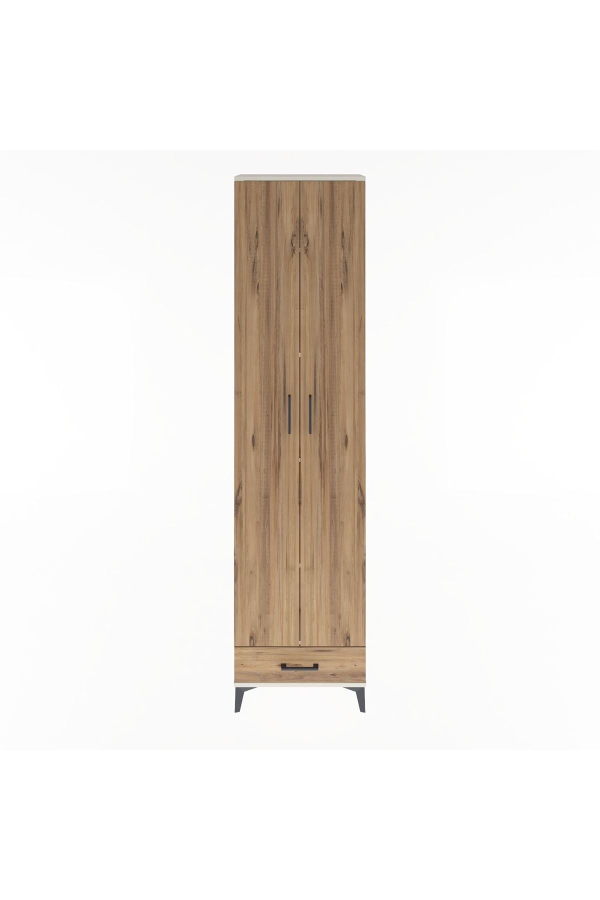 Arges Dolap 5 Raflı Tek Çekmeceli 2 Kapaklı 60x30x243 - S32M077V3A