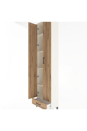 Arges Dolap 5 Raflı Tek Çekmeceli 2 Kapaklı 60x30x243 - S32M077V3A