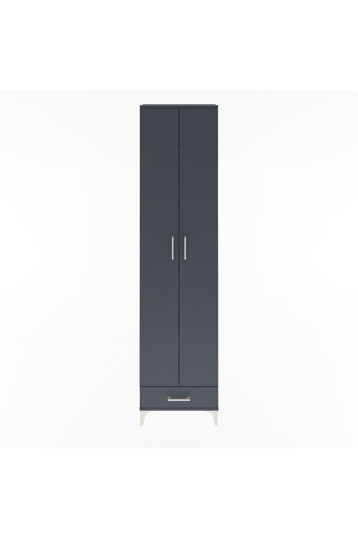 Arges Dolap 5 Raflı Tek Çekmeceli 2 Kapaklı 60x30x243 - S32M077V5A