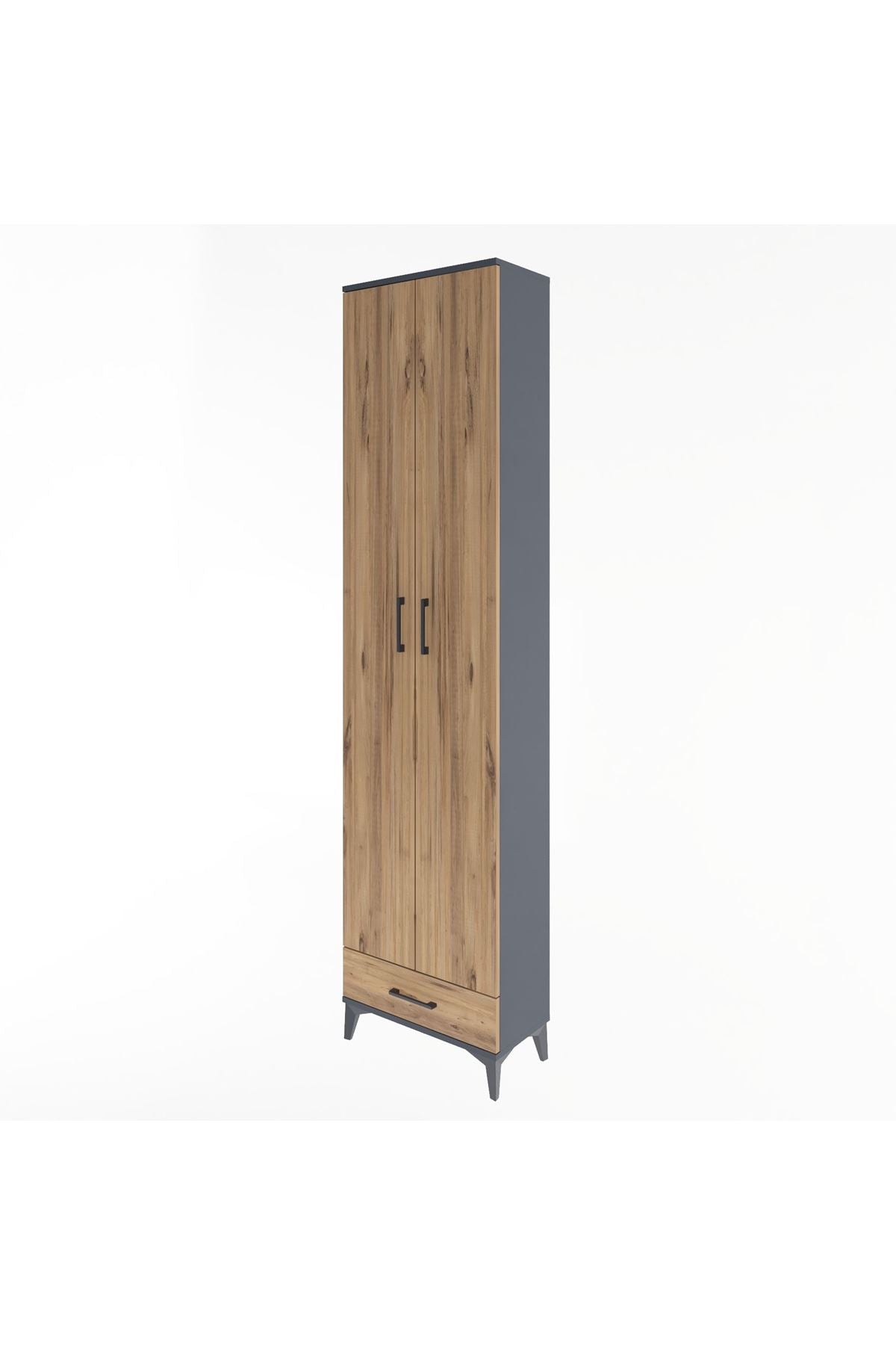 Arges Dolap 5 Raflı Tek Çekmeceli 2 Kapaklı 60x30x243 - S32M077V6A
