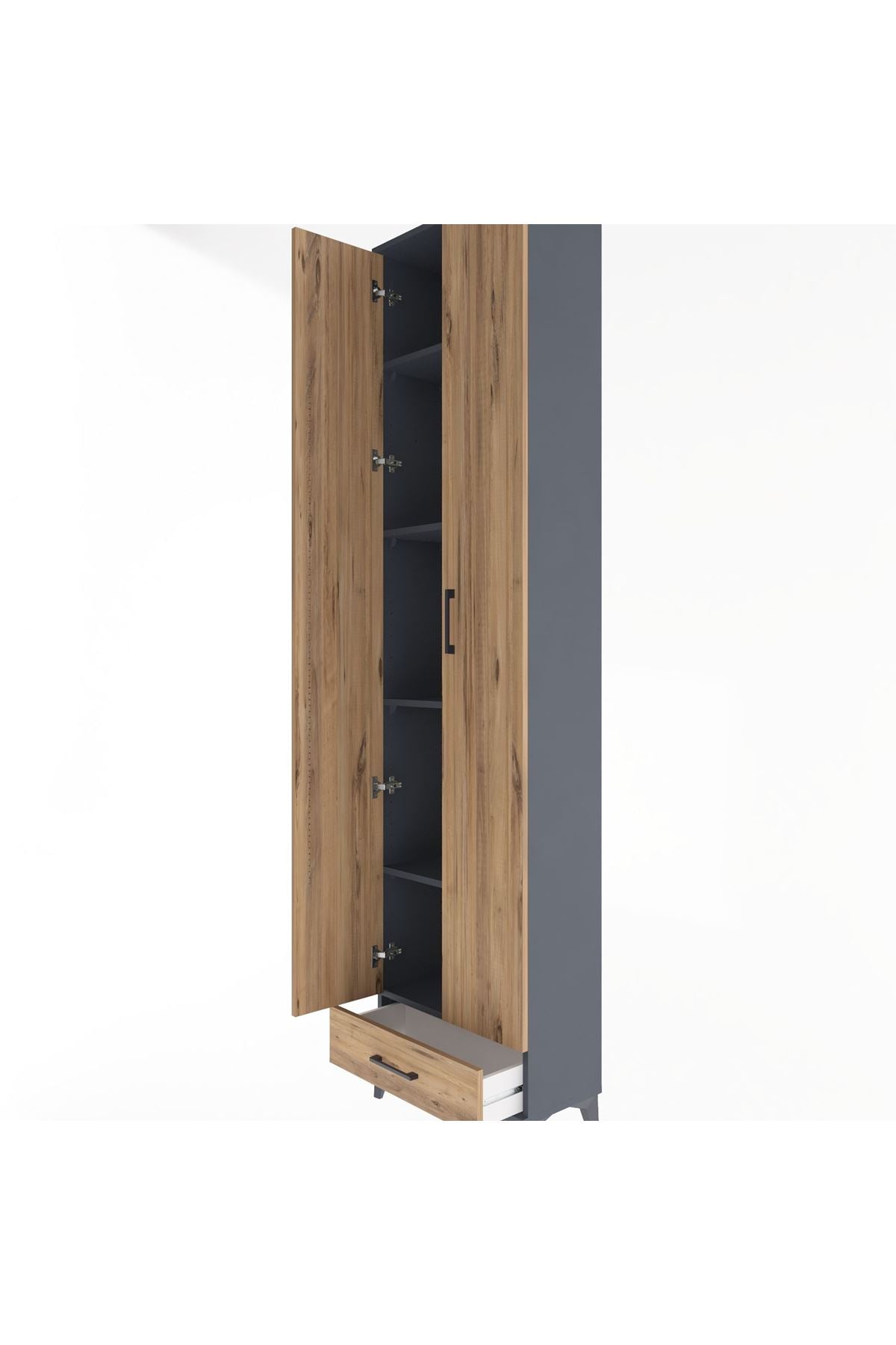 Arges Dolap 5 Raflı Tek Çekmeceli 2 Kapaklı 60x30x243 - S32M077V6A