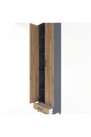 Arges Dolap 5 Raflı Tek Çekmeceli 2 Kapaklı 60x30x243 - S32M077V6A