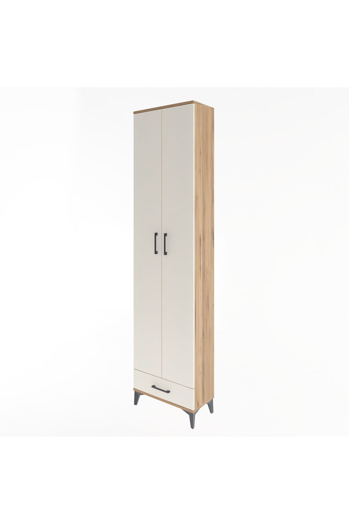 Arges Dolap 5 Raflı Tek Çekmeceli 2 Kapaklı 60x30x243 - S32M077V7A