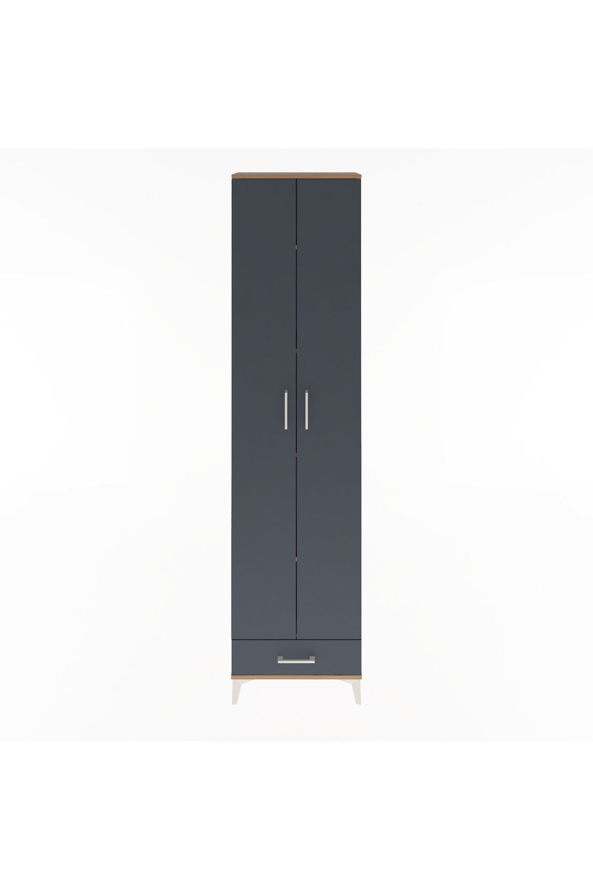 Arges Dolap 5 Raflı Tek Çekmeceli 2 Kapaklı 60x30x243 - S32M077V8A