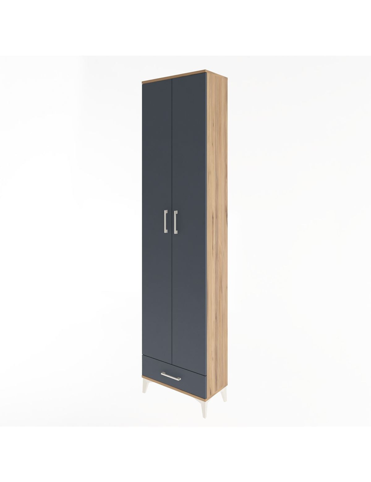 Arges Dolap 5 Raflı Tek Çekmeceli 2 Kapaklı 60x30x243 - S32M077V8A