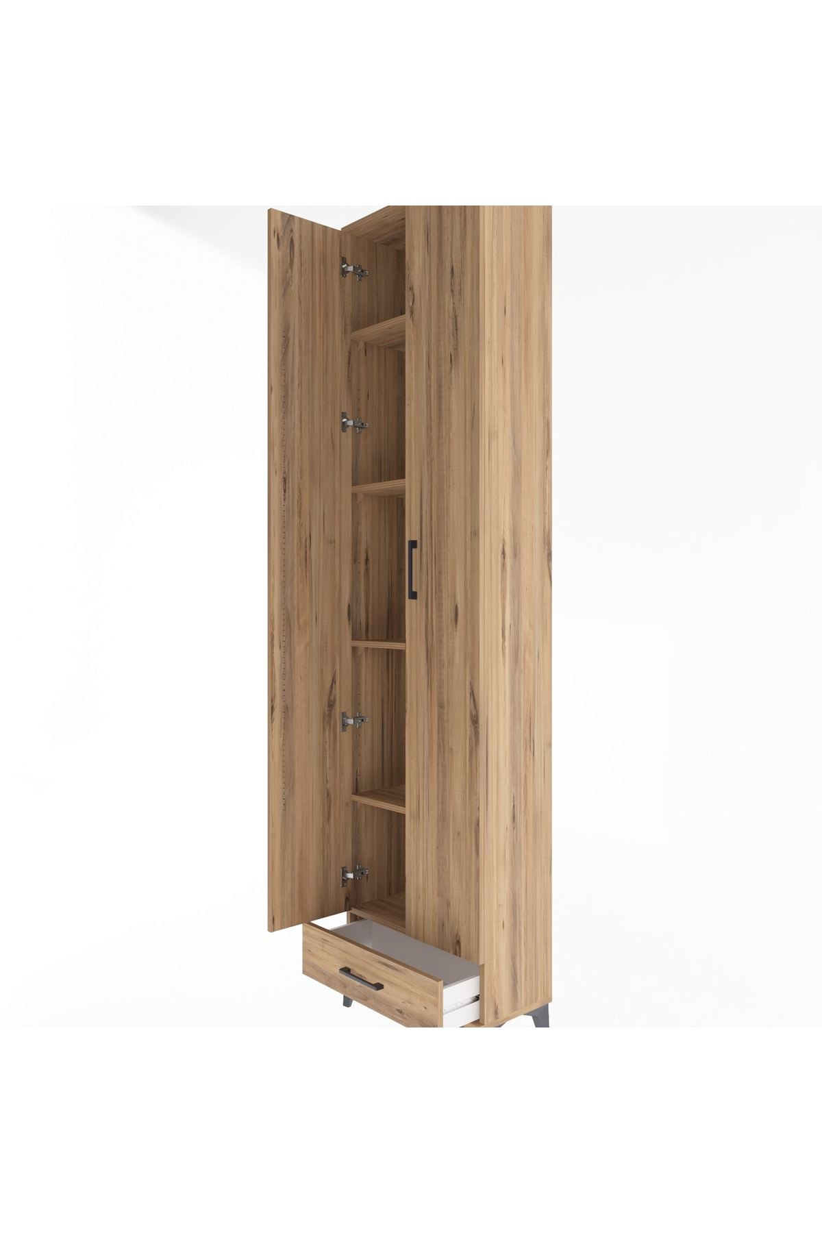 Arges Dolap 5 Raflı Tek Çekmeceli 2 Kapaklı 60x30x243 - S32M077V9A
