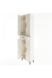 Arges Dolap 5 Raflı Tek Çekmeceli 4 Kapaklı 60x30x243 - S32M078V1A