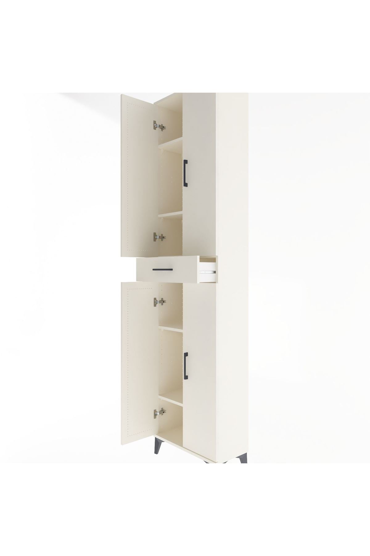 Arges Dolap 5 Raflı Tek Çekmeceli 4 Kapaklı 60x30x243 - S32M078V1A