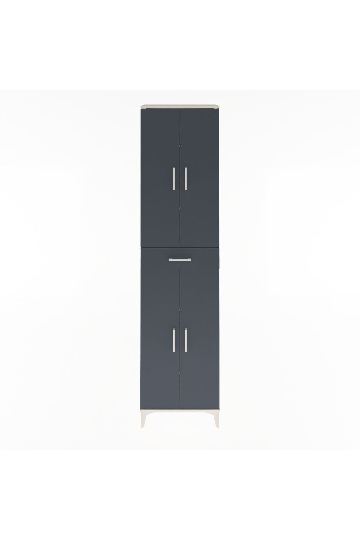 Arges Dolap 5 Raflı Tek Çekmeceli 4 Kapaklı 60x30x243 - S32M078V2A