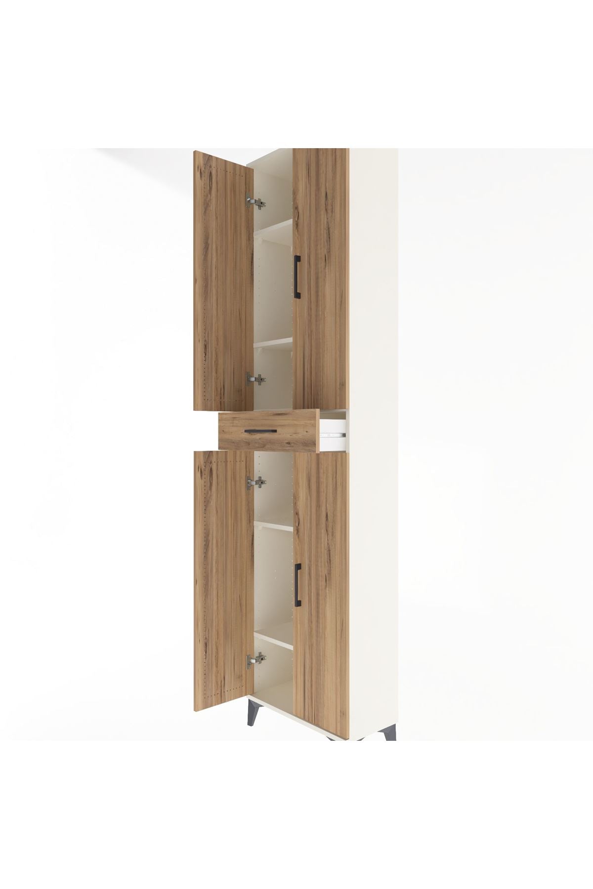 Arges Dolap 5 Raflı Tek Çekmeceli 4 Kapaklı 60x30x243 - S32M078V3A