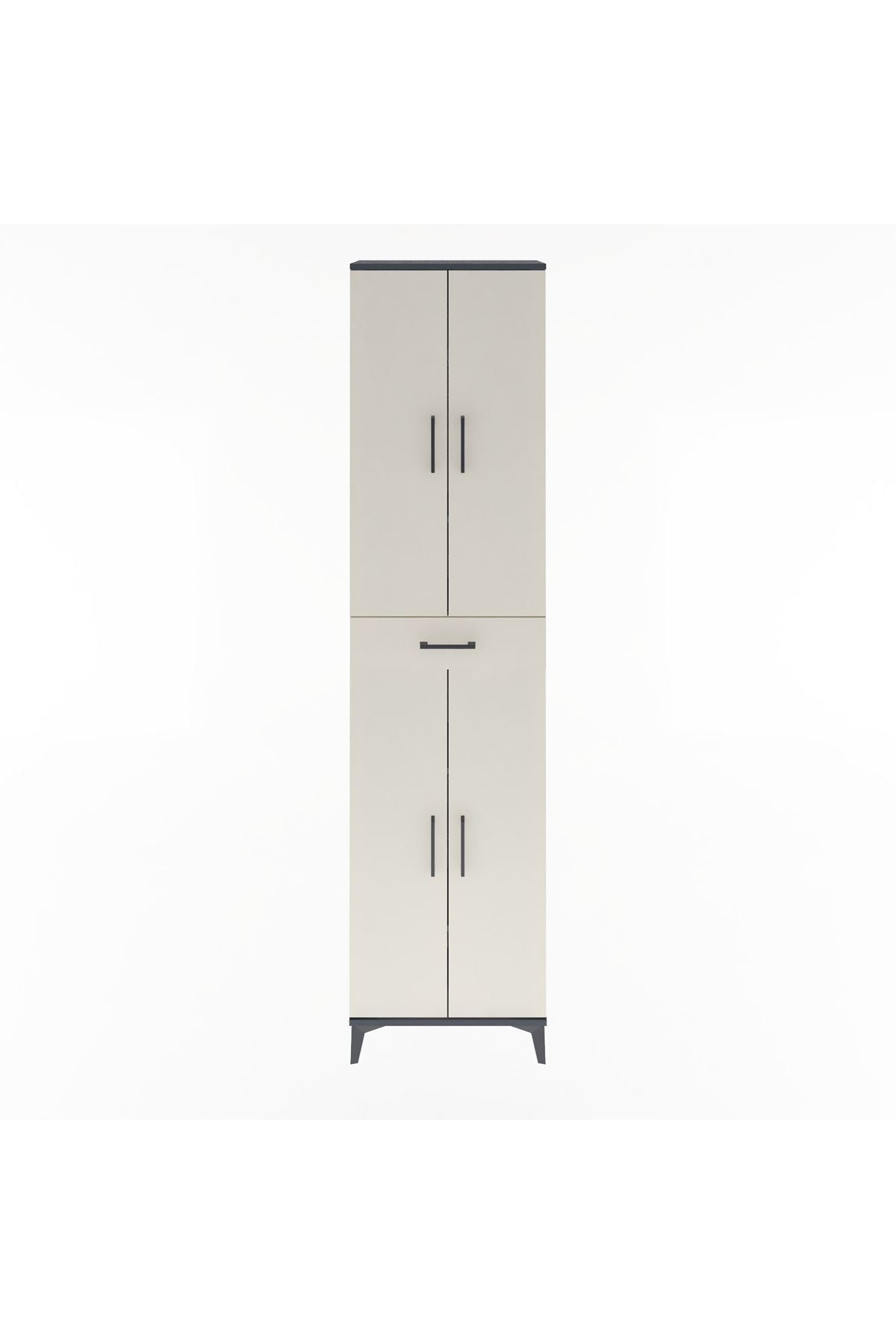 Arges Dolap 5 Raflı Tek Çekmeceli 4 Kapaklı 60x30x243 - S32M078V4A
