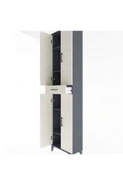Arges Dolap 5 Raflı Tek Çekmeceli 4 Kapaklı 60x30x243 - S32M078V4A