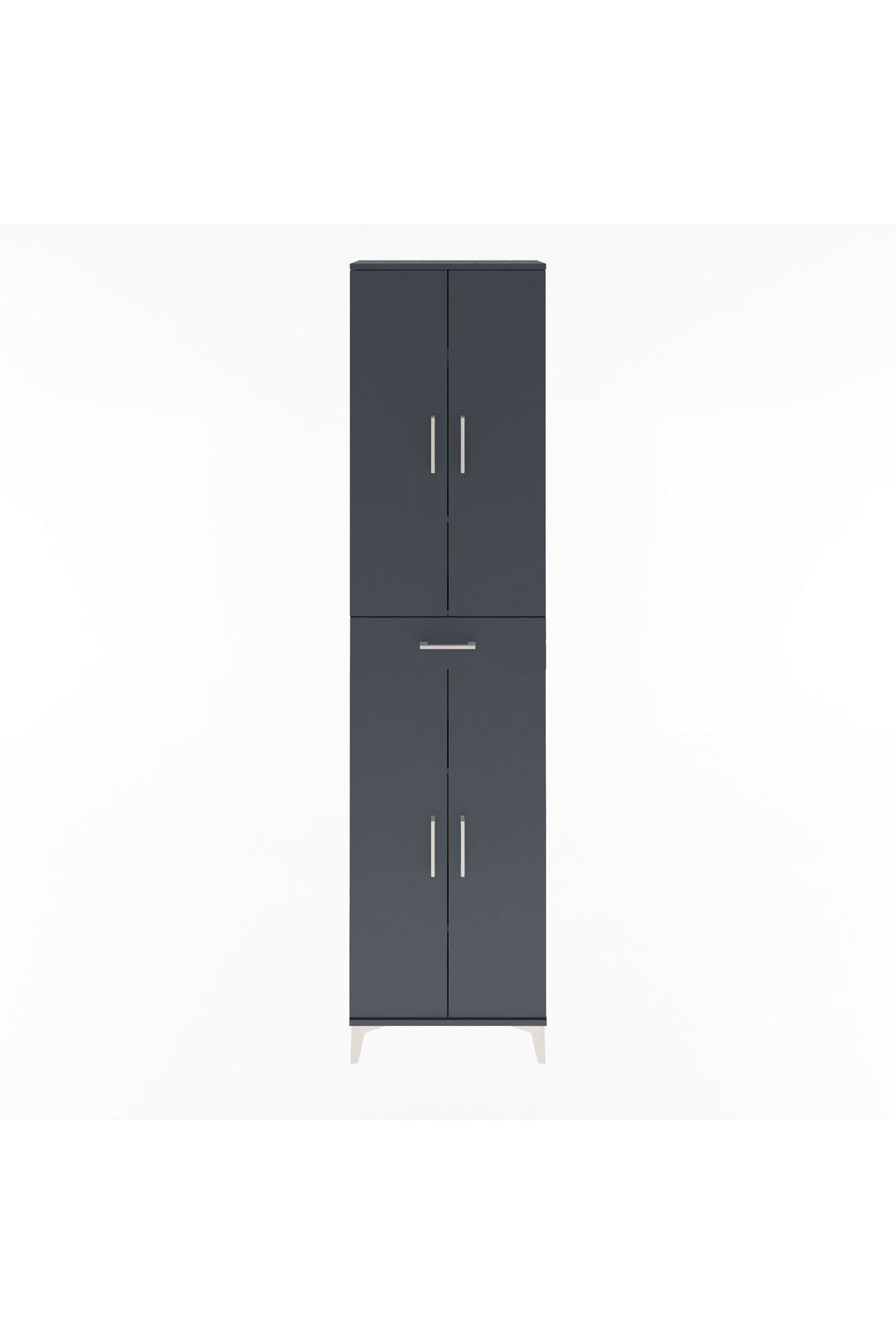 Arges Dolap 5 Raflı Tek Çekmeceli 4 Kapaklı 60x30x243 - S32M078V5A