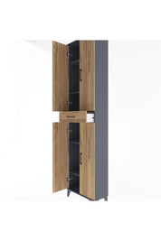 Arges Dolap 5 Raflı Tek Çekmeceli 4 Kapaklı 60x30x243 - S32M078V6A