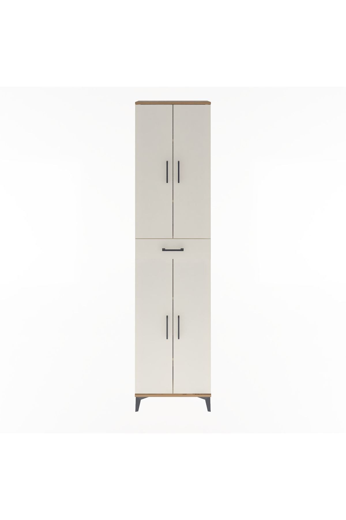 Arges Dolap 5 Raflı Tek Çekmeceli 4 Kapaklı 60x30x243 - S32M078V7A