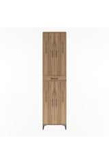 Arges Dolap 5 Raflı Tek Çekmeceli 4 Kapaklı 60x30x243