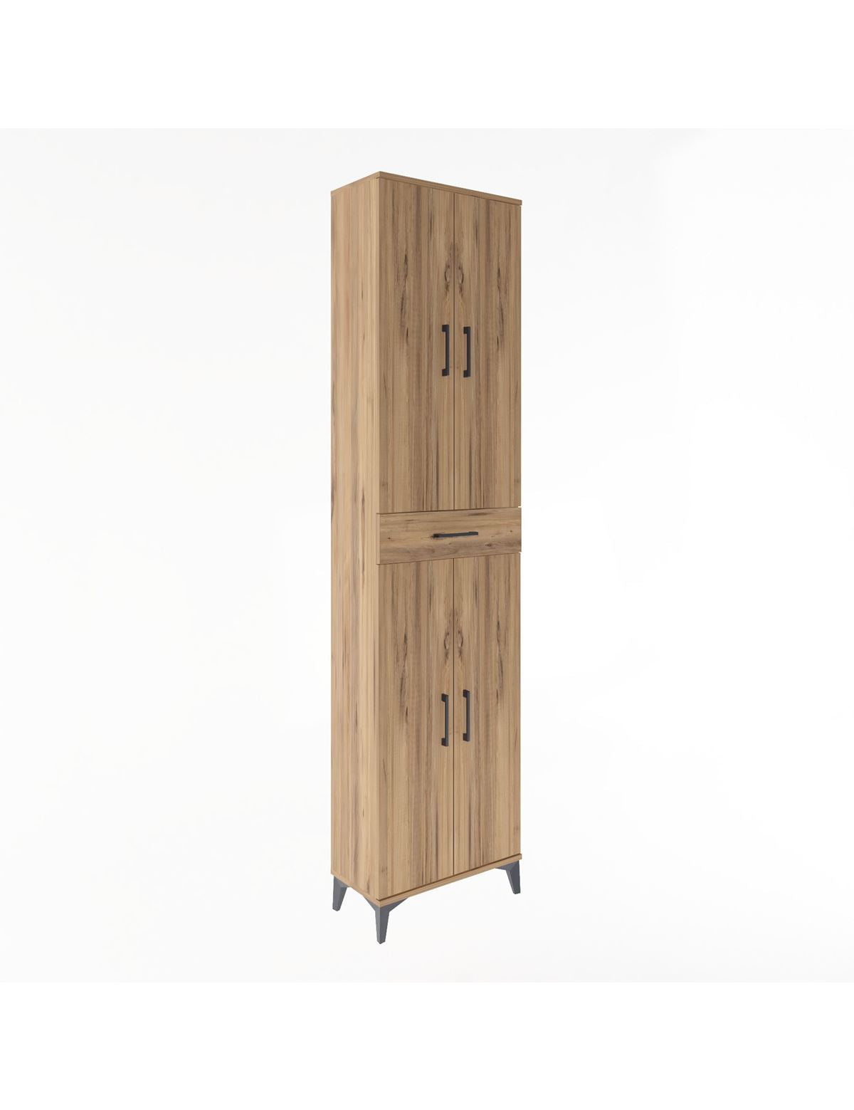 Arges Dolap 5 Raflı Tek Çekmeceli 4 Kapaklı 60x30x243 - S32M078V9A