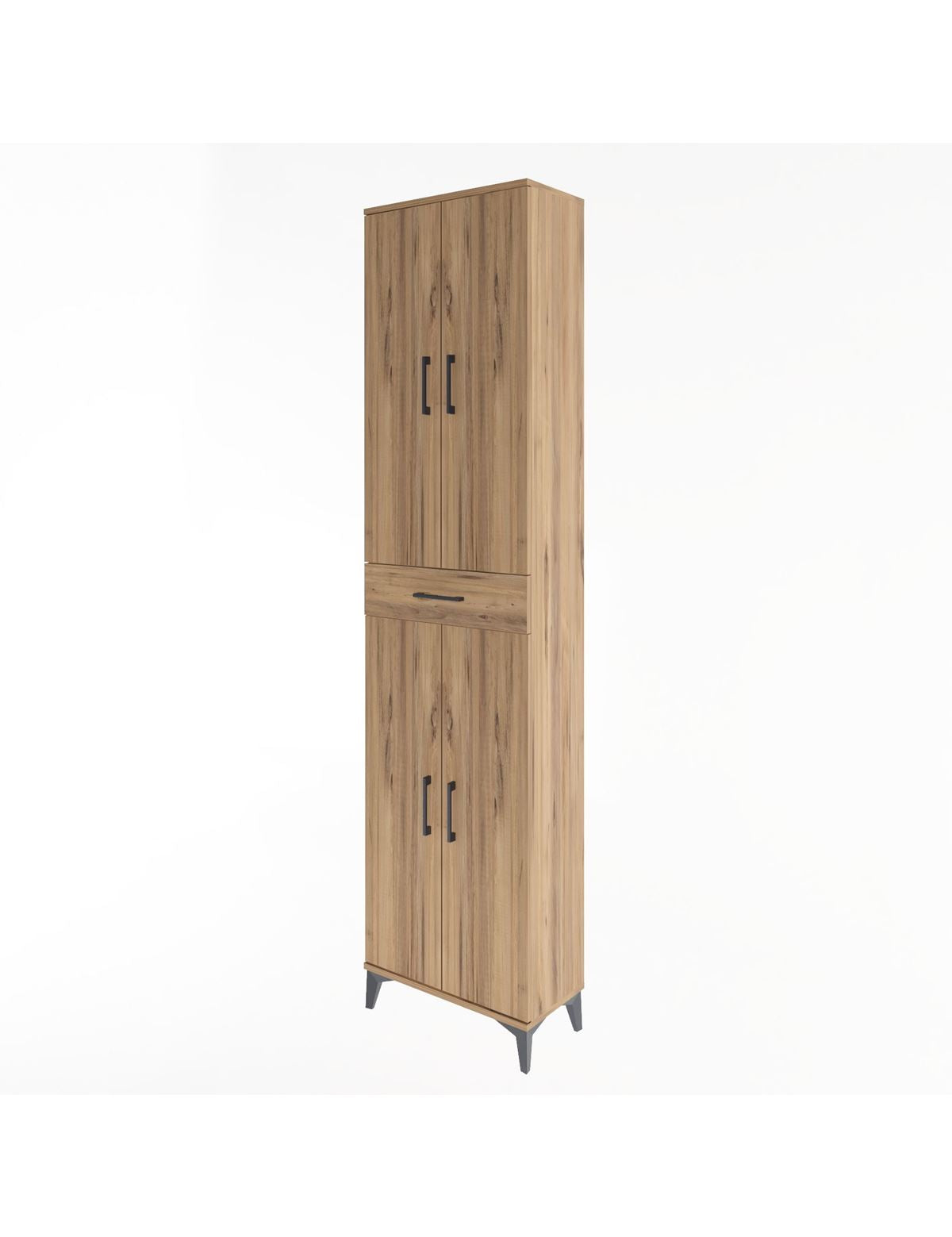 Arges Dolap 5 Raflı Tek Çekmeceli 4 Kapaklı 60x30x243 - S32M078V9A